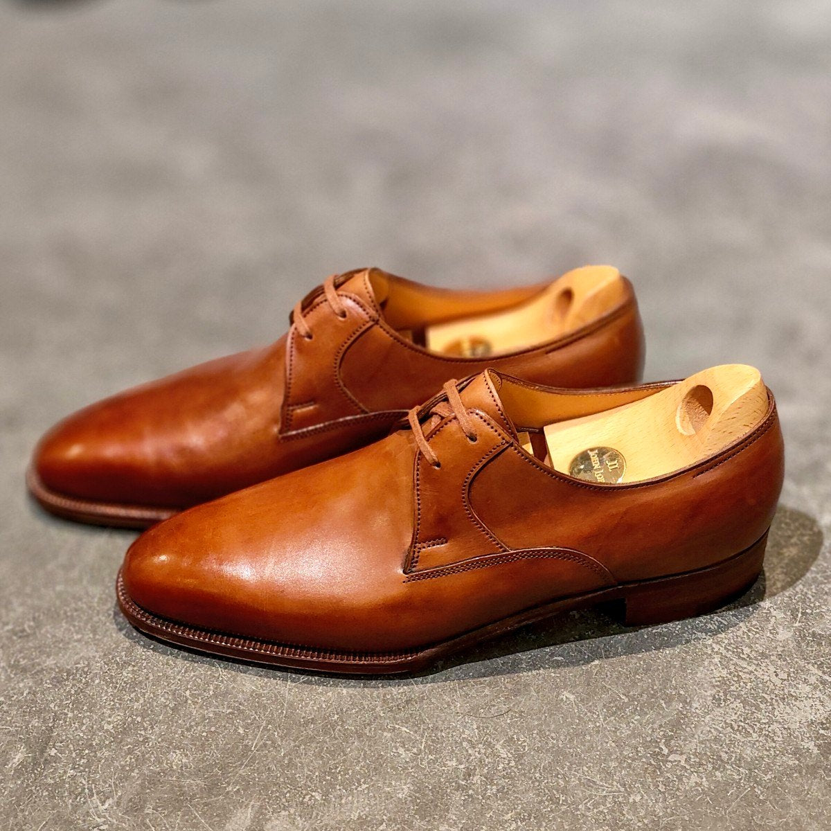 希少 新品未使用【JOHN LOBB】ジョンロブ プレステージライン マーストン Vフロント2アイレット ブラウン サイズ UK7D 7000ラスト