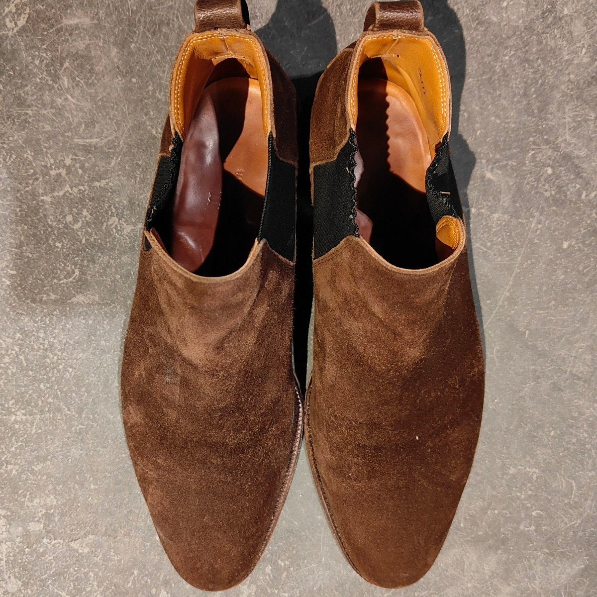 【JOHNLOBB】ジョンロブ チューダー サイドゴアブーツ スエード ブラウン サイズUK6.5E  7000Bラスト