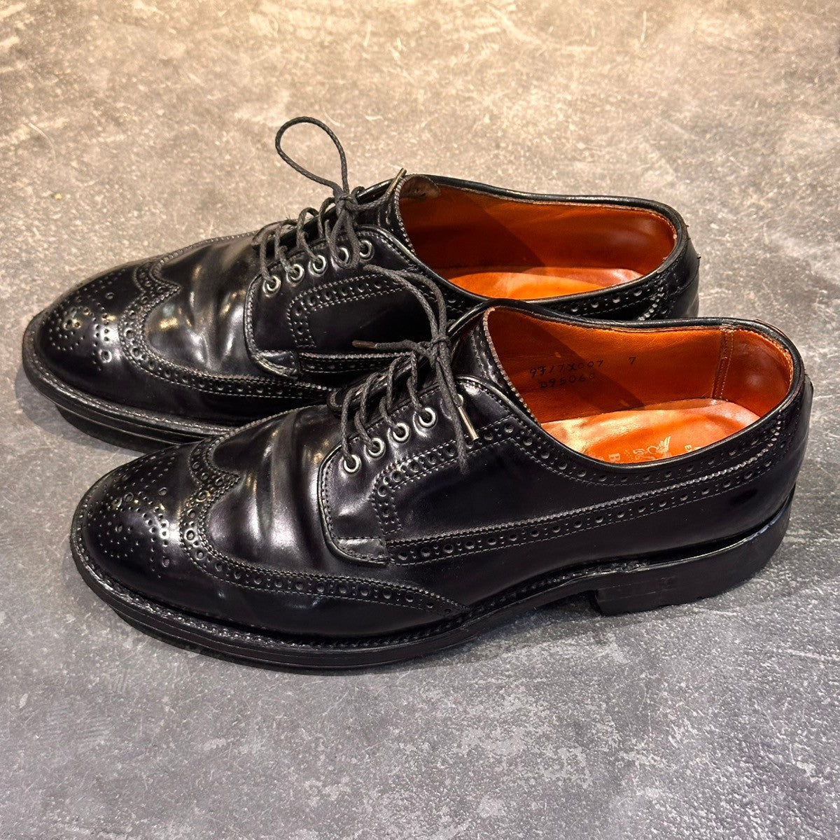 【ALDEN】オールデン D9506 BROGUE別注 マサムネブルーチャー コードバン フルブローグ ブラック サイズUS7.5D トレモントラスト