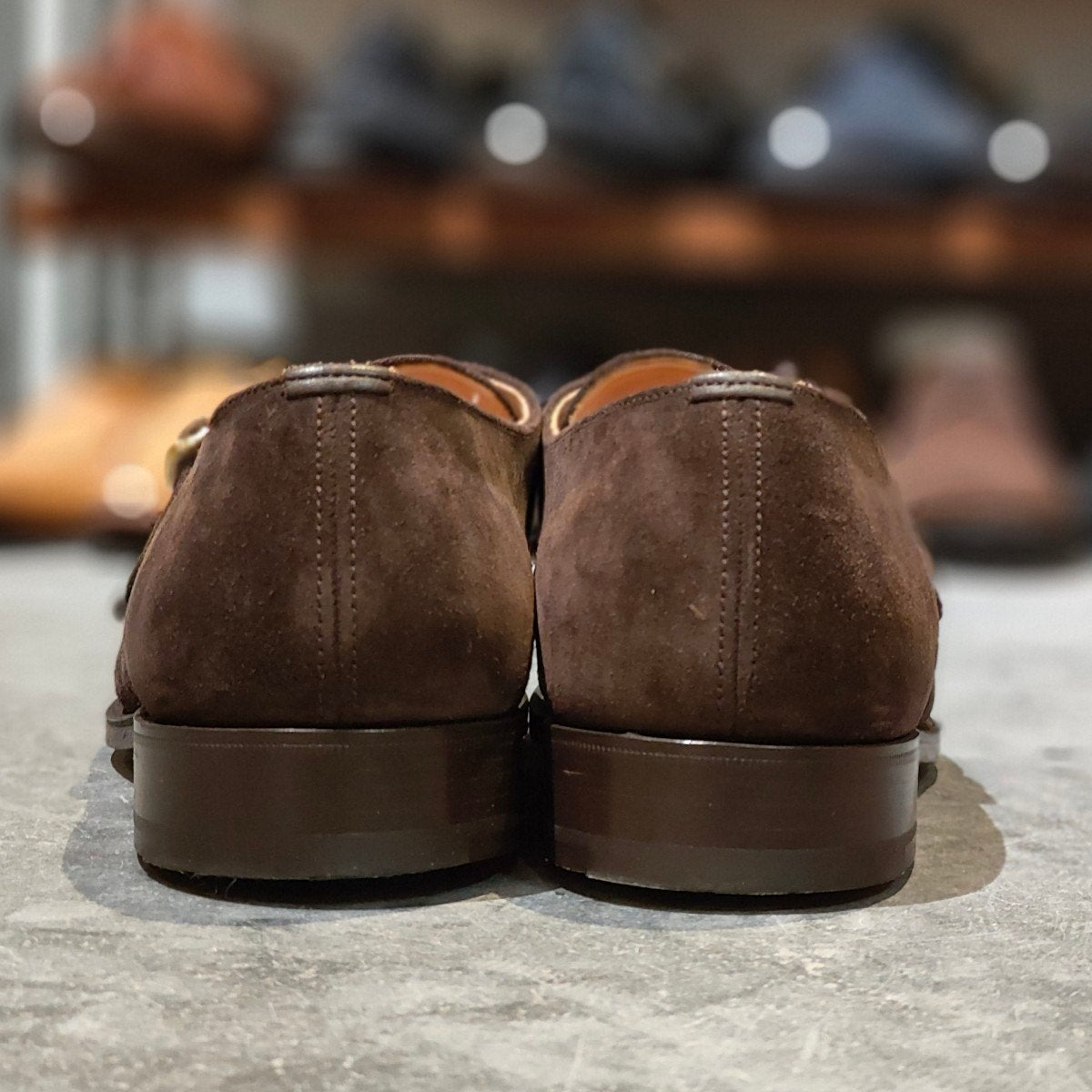 新品未使用【Church's】チャーチ ベケット シングルモンク 4都市 スエード ダークブラウン サイズUK80F 173ラスト