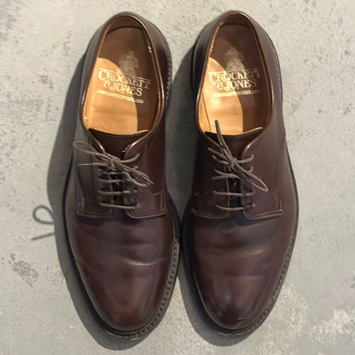 【CROCKETT&JONES】クロケット＆ジョーンズ セッジムーア 外羽根 プレーントゥ カーフ ブラウン サイズ7.5E 378ラスト