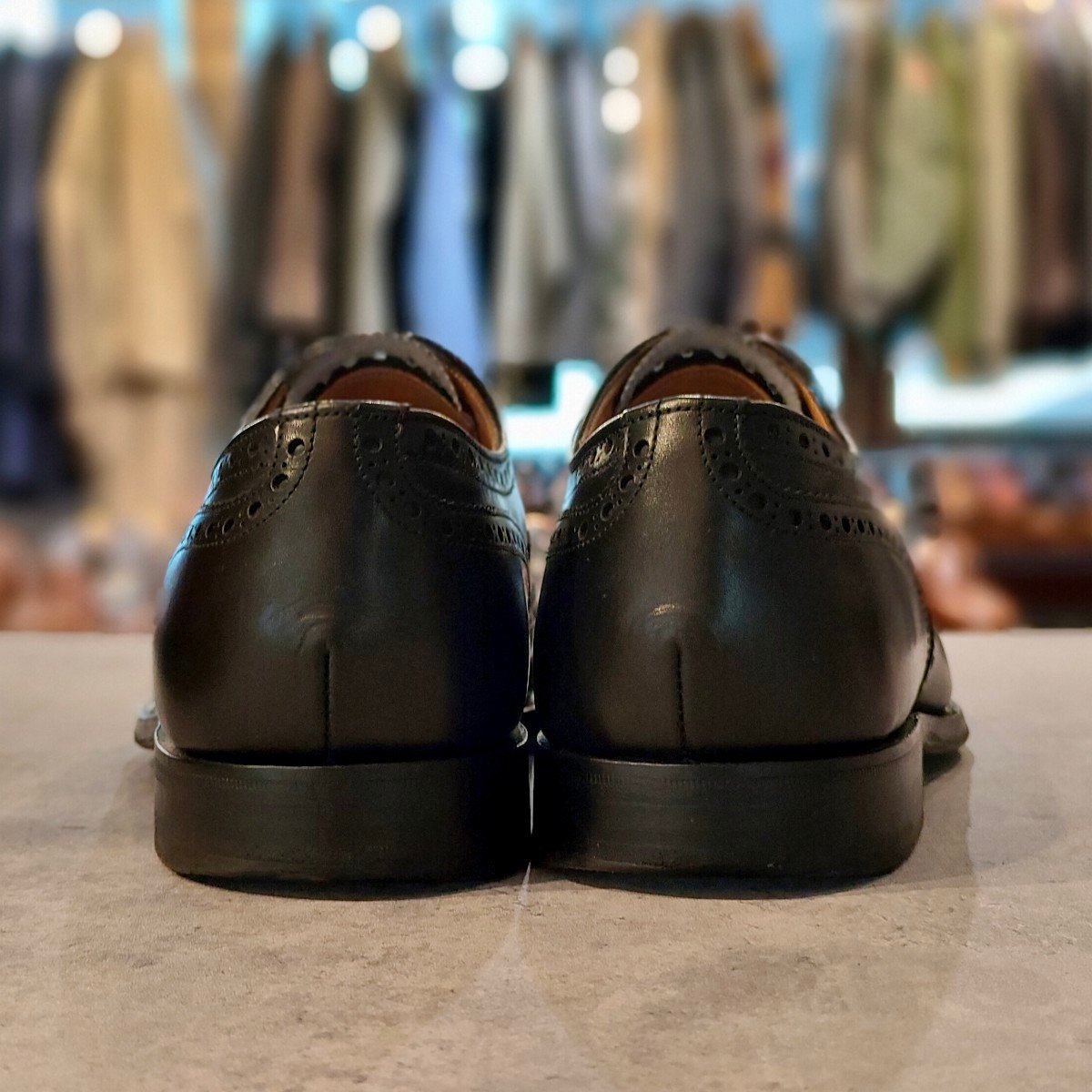 美品【JOSEPH CHEANEY】ジョセフチーニー ブロード2 ウイングチップ カーフ ブラック サイズUK6.5