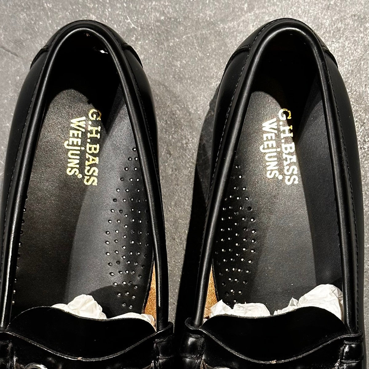 使用数回【G.H.Bass&Co. WEEJUNS】ジーエイチバス  ビットローファー カーフ ブラック サイズUK7.5