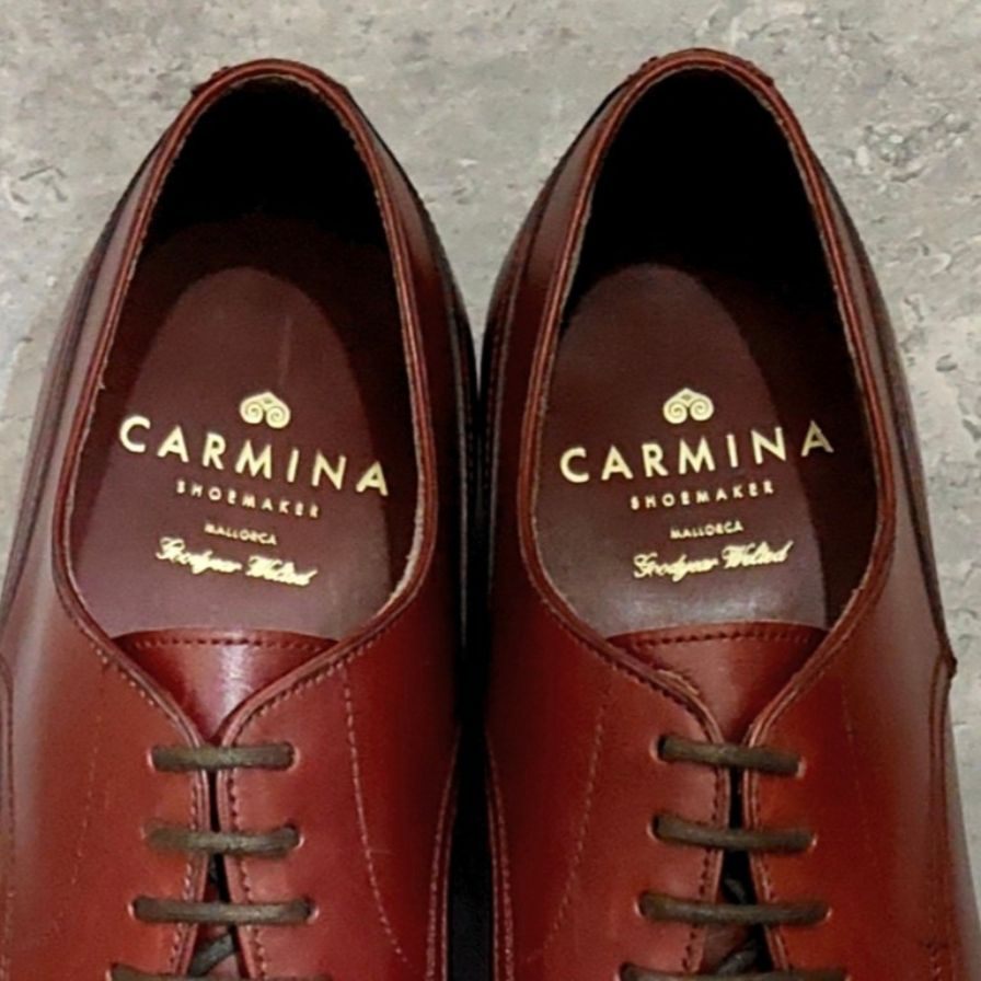【CARMINA】カルミナ 5478 Uチップ カーフ バーガンディ レディース サイズUK5.5