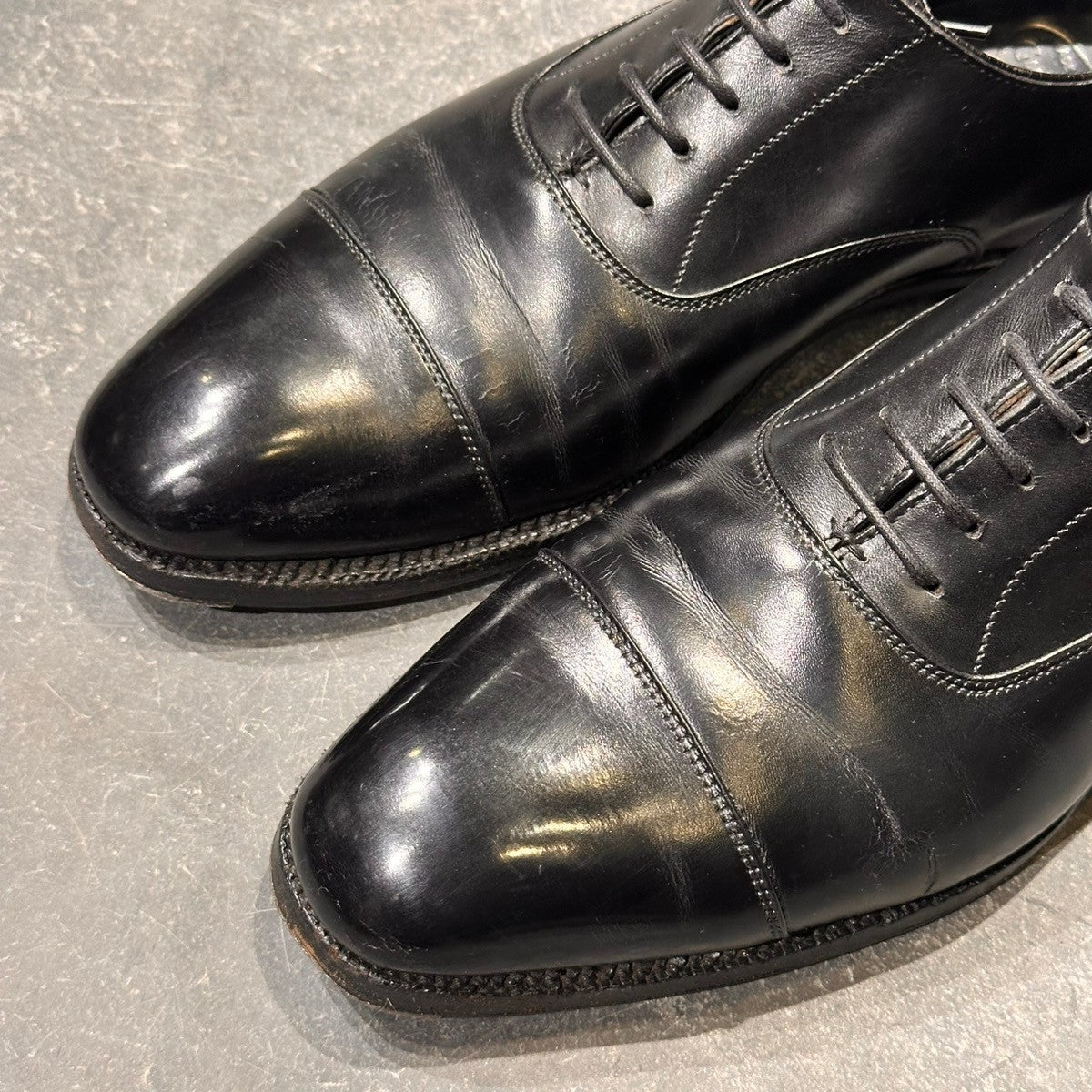 【CROCKETT&JONES】クロケット&ジョーンズ ストレートチップ オードリー カーフ ブラック サイズUK6D 337ラスト