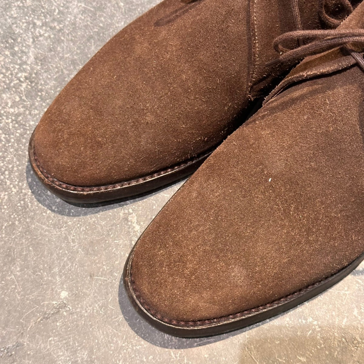 【CROCKETT&JONES】クロケット&ジョーンズ チャートシー チャッカブーツ スエード ブラウン サイズUK7E