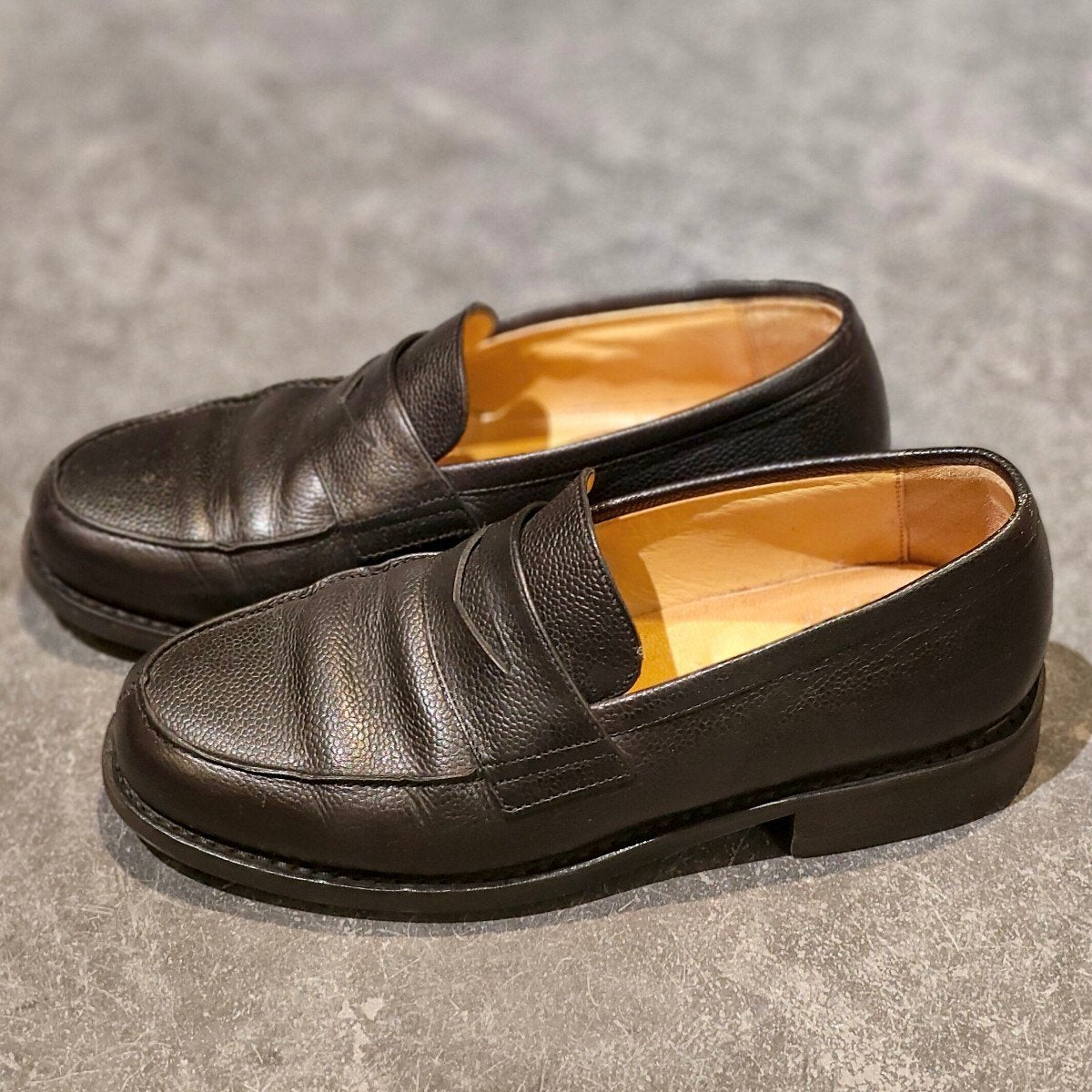 【Paraboot】パラブーツ アドニス コインローファー グレインレザー ブラック サイズUK5 参考定価￥99,000-
