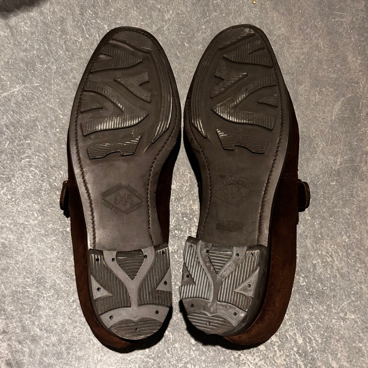 希少【EDWARD GREEN】エドワードグリーン バーニーズニューヨーク別注 シングルモンク クラップハム スエード ブラウン サイズUK8.5E 32ラスト