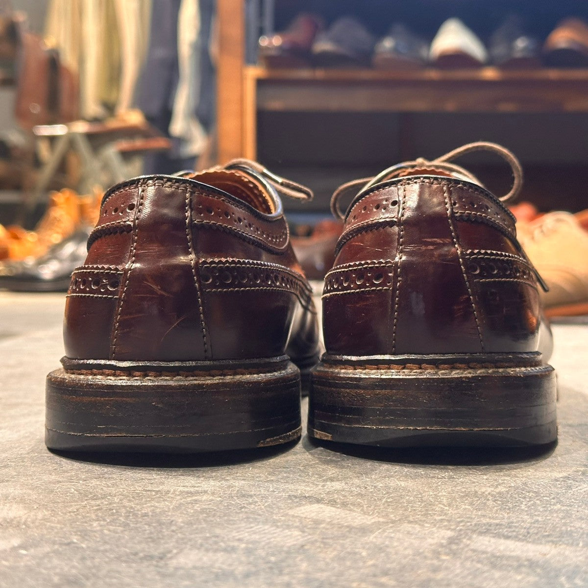 【ALDEN】オールデン 975 LWB ウイングチップ コードバン ダークバーガンディ サイズUS7.5D バリーラスト