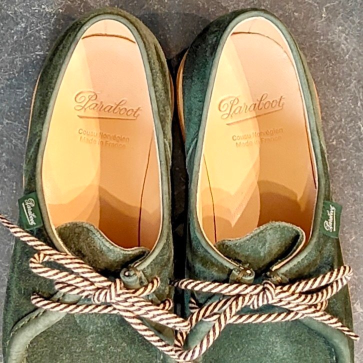 希少 新品未使用【Paraboot】パラブーツ Paraboot OSAKASHOP 10th Anniversary Model ミカエル チロリアン スエード グリーン サイズ EU41.5