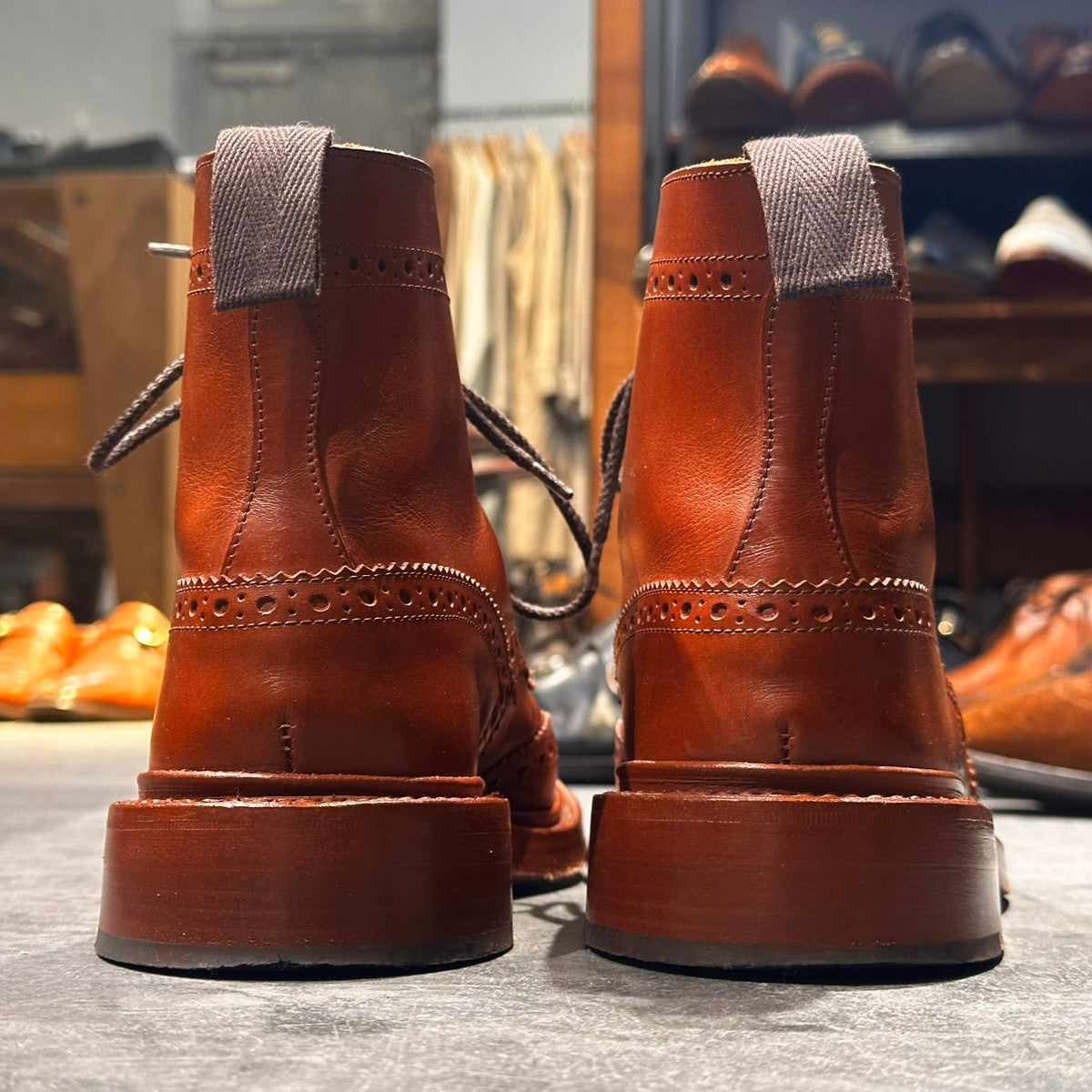 使用数回【Tricker’s】トリッカーズ ストウ カントリーブーツ カーフ マロンアンティーク サイズUK6