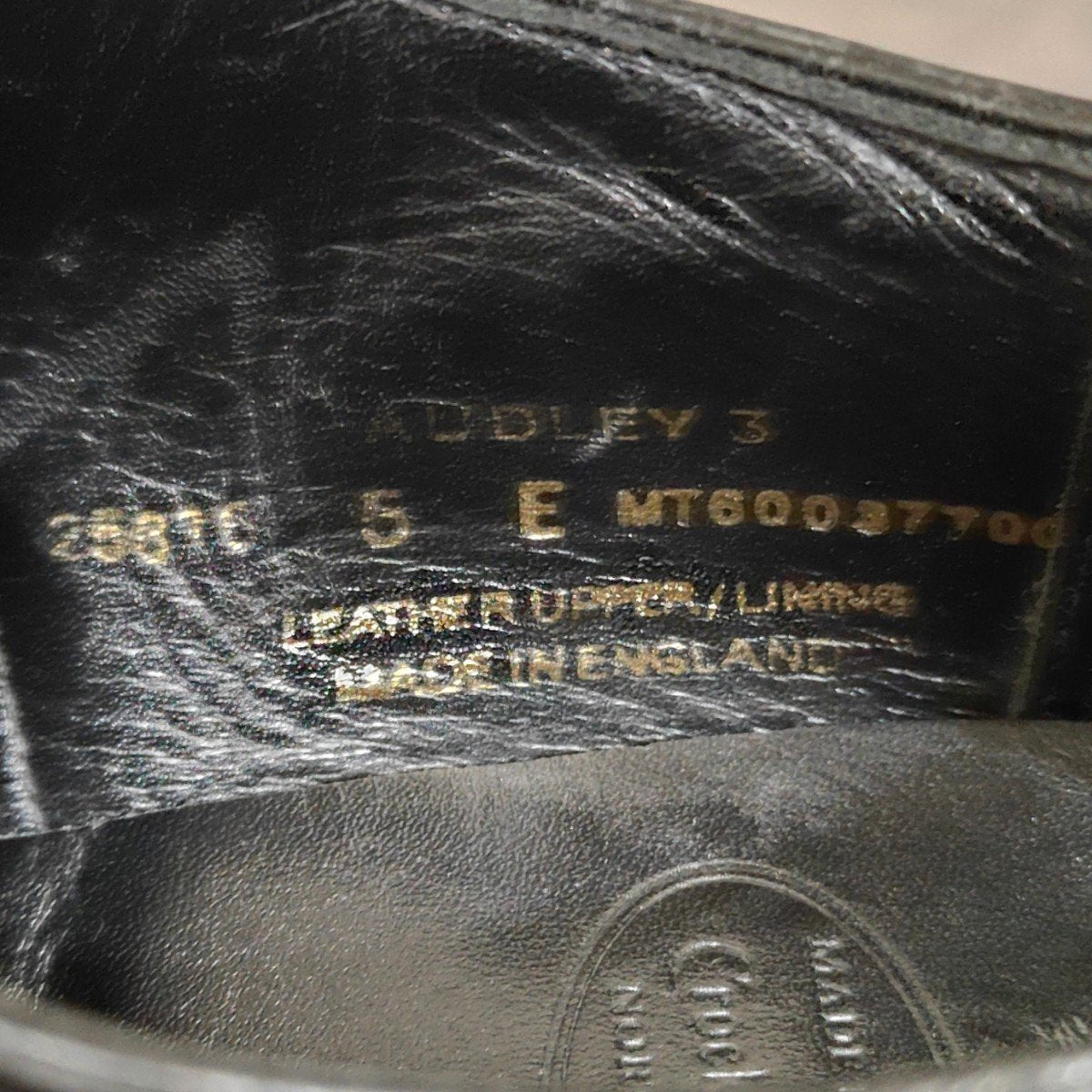 【CROCKETT&JONES】クロケット＆ジョーンズ オードリー3 ストレートチップ カーフ ブラック サイズUK5E 363ラスト