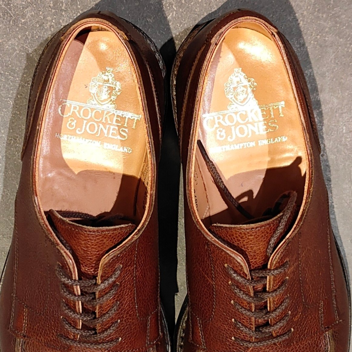 【CROCKETT&JONES】クロケット&ジョーンズ ダラム3 Uチップ グレインレザー ブラン サイズUK7E 375ラスト