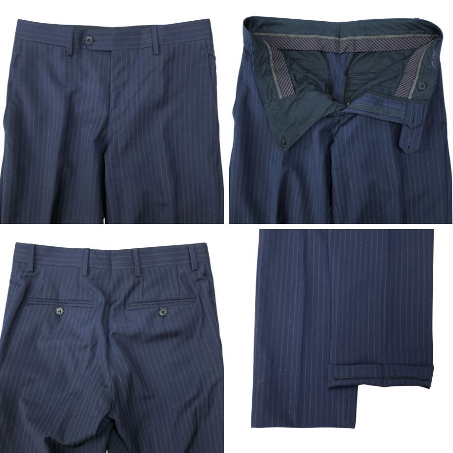 LARDINI】ラルディーニ スーツ ストライプ柄 ウール グレー系 メンズ