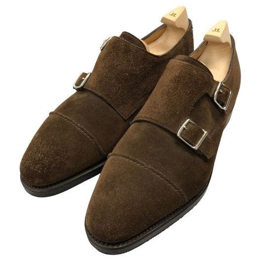 【JOHN LOBB】ジョンロブ ダブルモンク ウィリアム スエード ダークブラウン UK6.5E WILLIAM