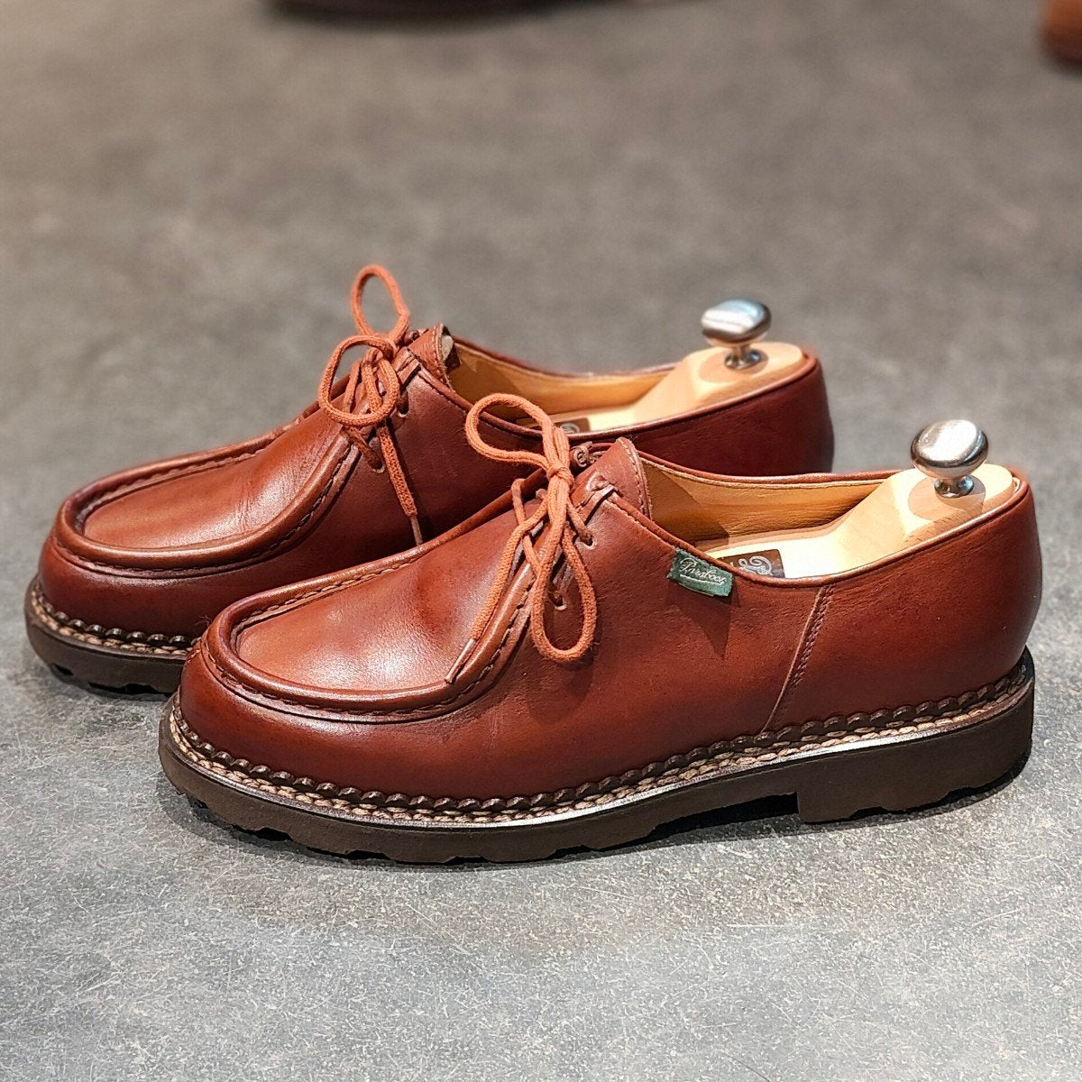 美品【Paraboot】パラブーツ ミカエル チロリアン リスレザー マロン サイズ41.5 参考定価￥94,600-