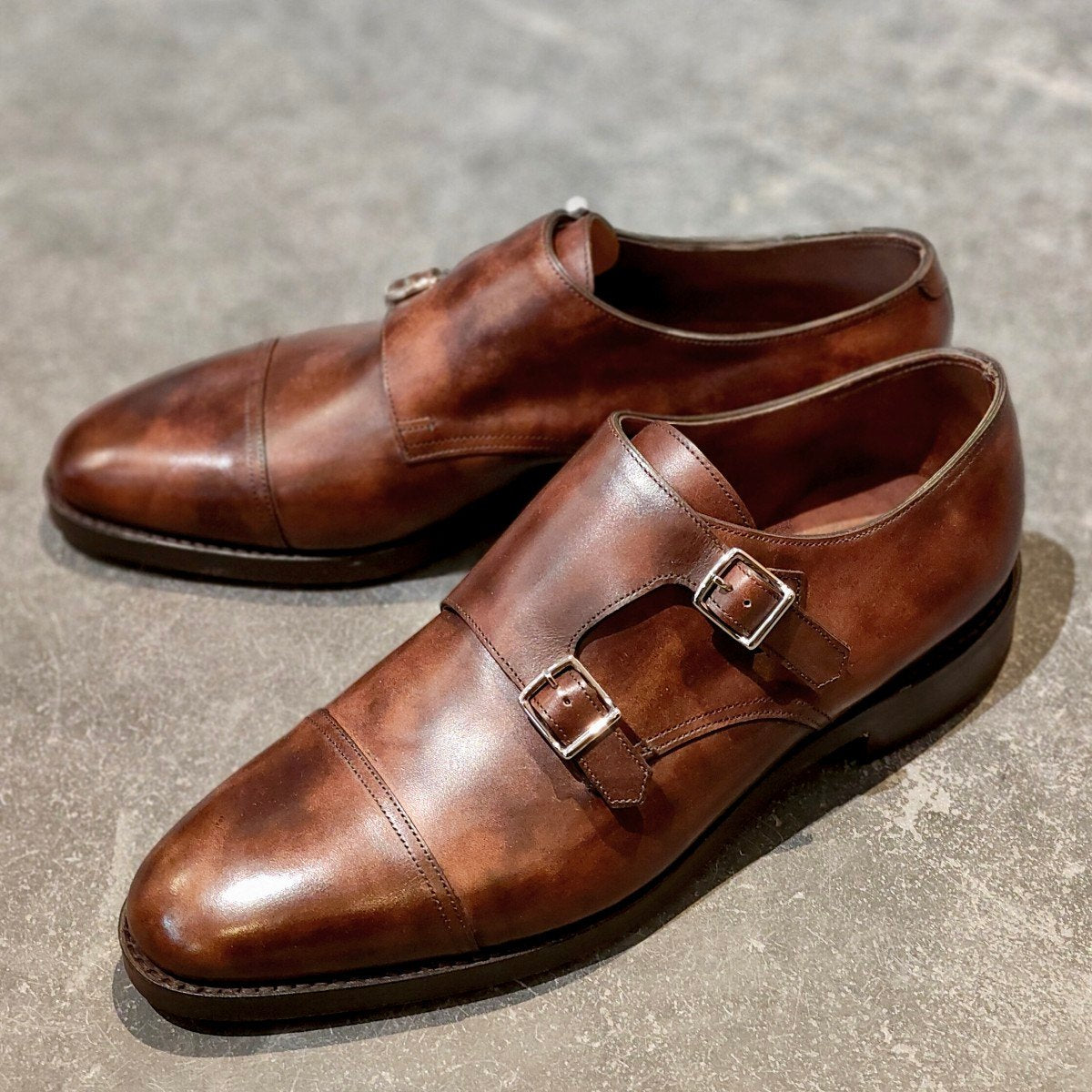新品未使用【JOHN LOBB】ジョンロブ ウィリアム ダブルモンク ミュージアムカーフ ブラウン サイズUK9.5E 9795ラスト 参考定価￥251,900-