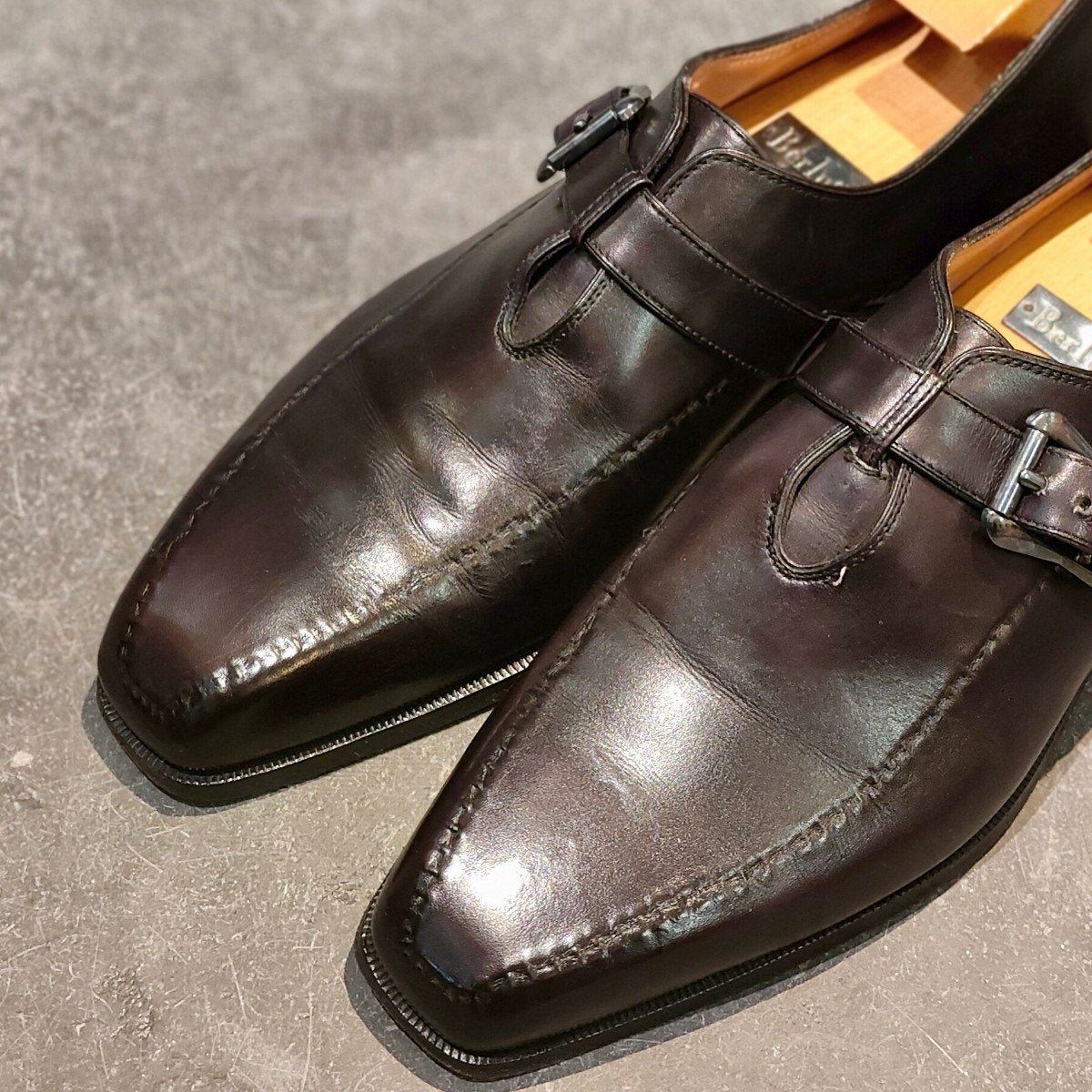 Berluti】ベルルッティ シングルモンク パティーヌ カーフ パープル Berluti】ベルルッティ シングルモンク パティーヌ カーフ パープル