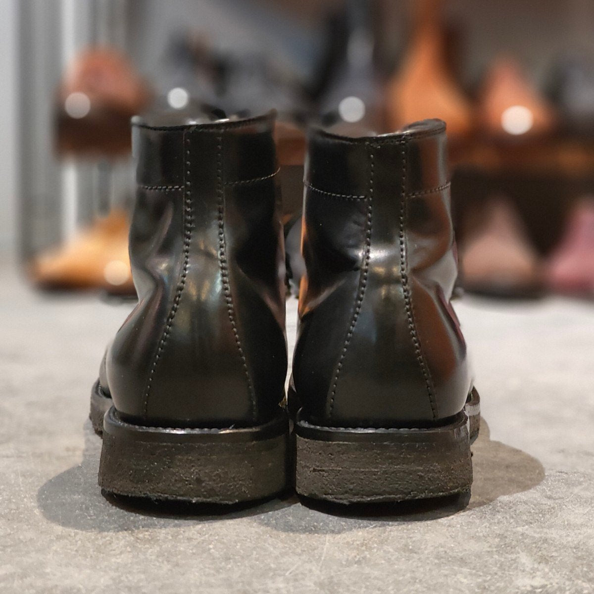 使用数回【ALDEN】オールデン 4545H R品  NST タンカーブーツ コードバン ブラック サイズUS8D ミリタリーラスト参考定価￥236,500-