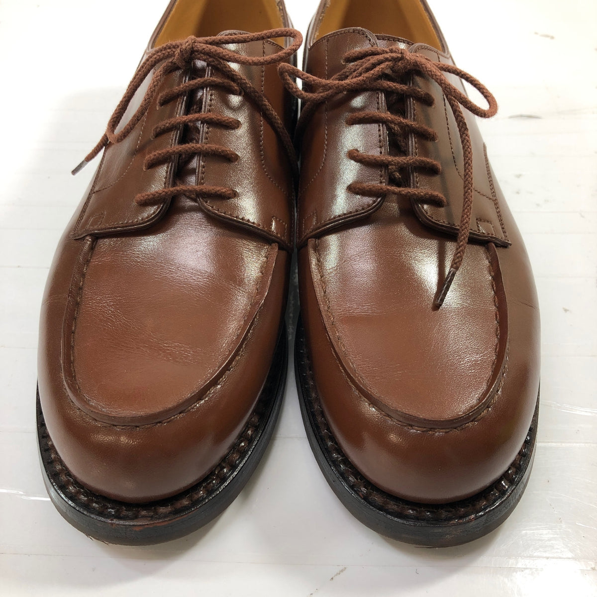 【J.M.WESTON】ジェイエムウエストン 641 レザー ゴルフシューズ Uチップ メンズ ブラウン サイズ5D
