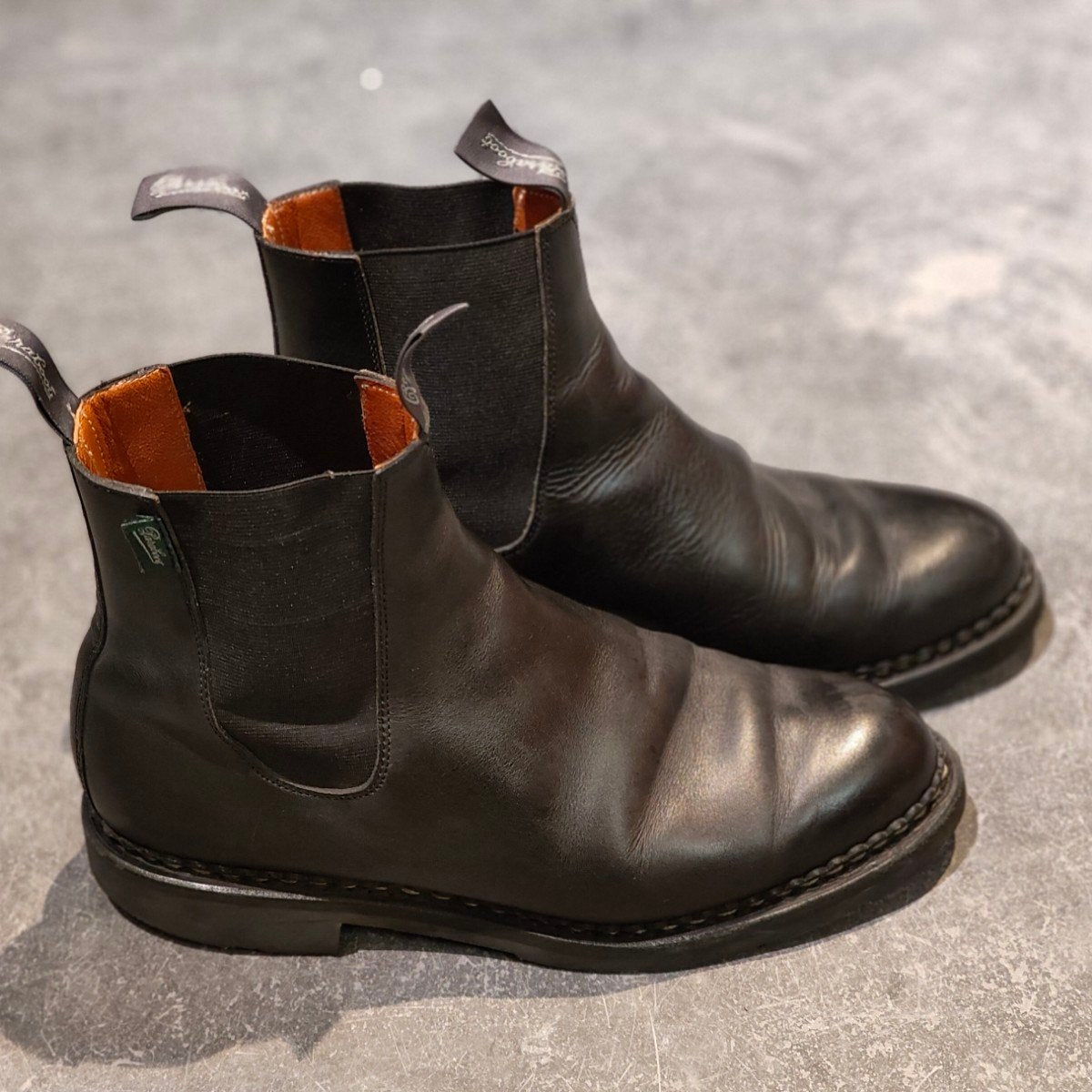 【PARABOOT】パラブーツ マネージ サイドゴアブーツ リスレザー ブラック サイズUK7