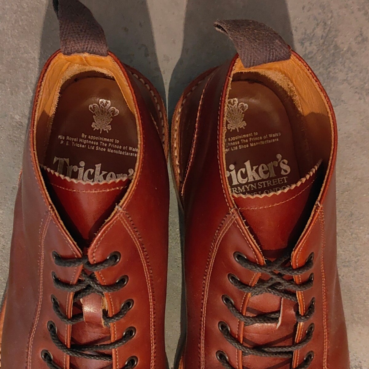 美品【Tricker's】トリッカーズ モンキーブーツ 6077 カーフ ブラウン サイズ UK9.5