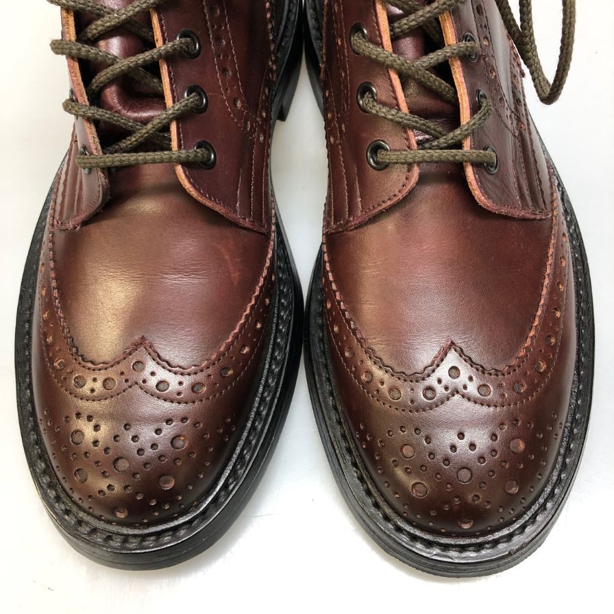 【Tricker's】トリッカーズ カントリーブーツ モールトン ウイングチップ 913439 M2508 ブラウン UK8.5
