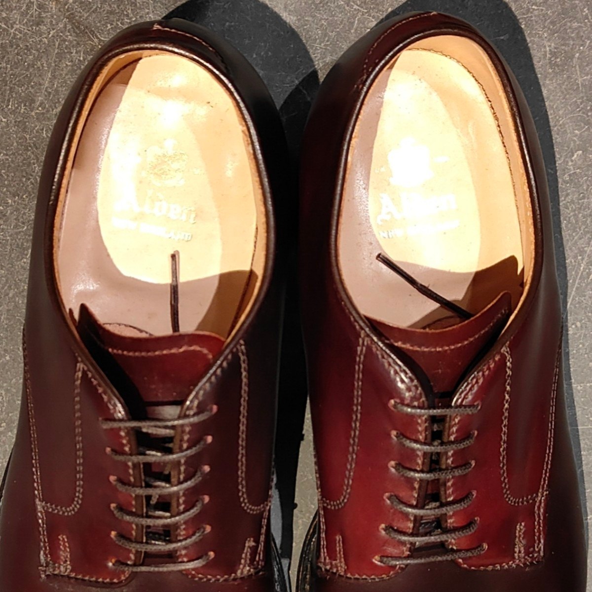 美品【ALDEN】オールデン 56201 パンチドキャップトゥ コードバン ダークバーガンディ サイズ US6D モディファイドラスト