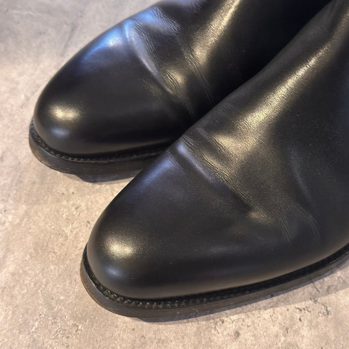 美品【J.M.WESTON】ジェイエムウエストン 705 サイドゴアブーツ チェルシーブーツ ボックスカーフ ブラック サイズUK7.5D 39ラスト