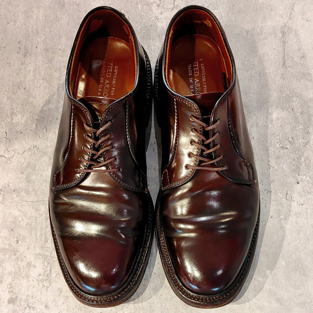 【ALDEN】オールデン 990 プレーントゥ コードバン ダークバーガンディ サイズ US6.5D バリーラスト 参考定価￥236,500-
