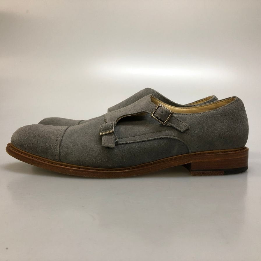 【Paraboot】パラブーツ レザーシューズ ダブルモンク スエード メンズ グレー サイズUK8.5