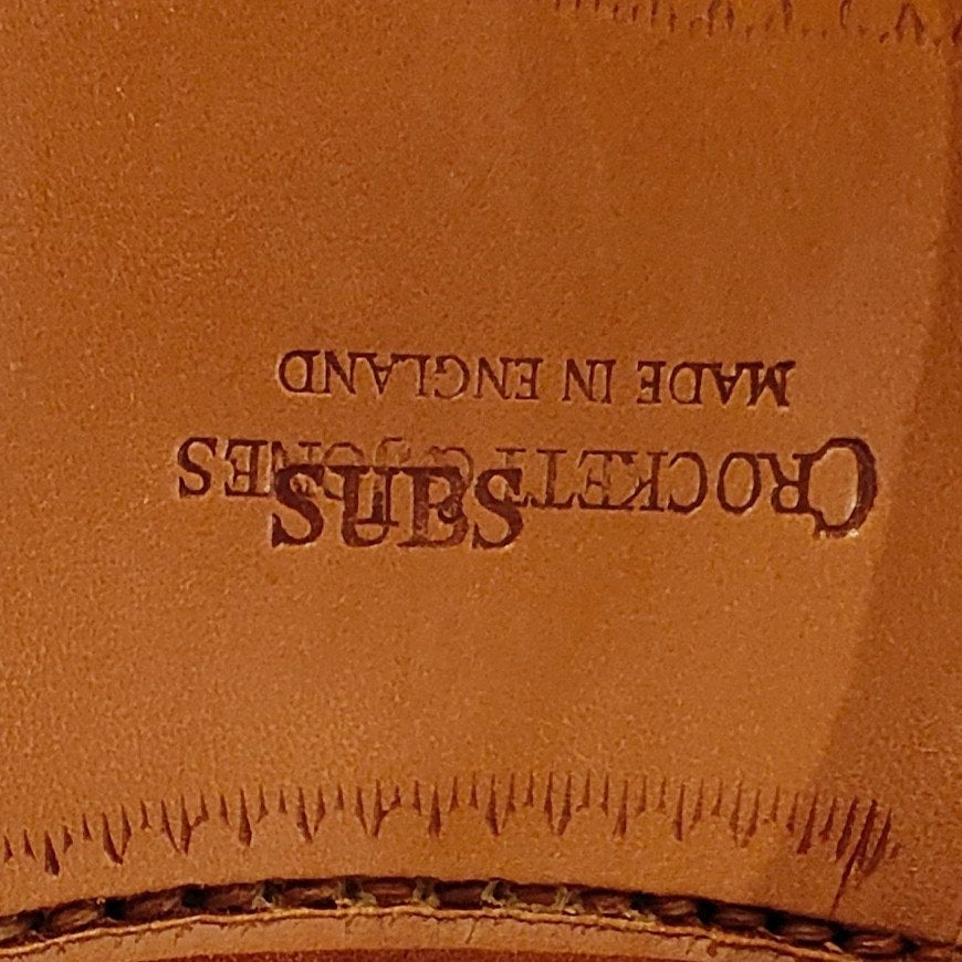 使用数回極美品【CROCKETT&JONES】クロケット＆ジョーンズ ボストン2 SUBS コインローファー パテントレザー バーガンディ サイズUK8E 376ラスト