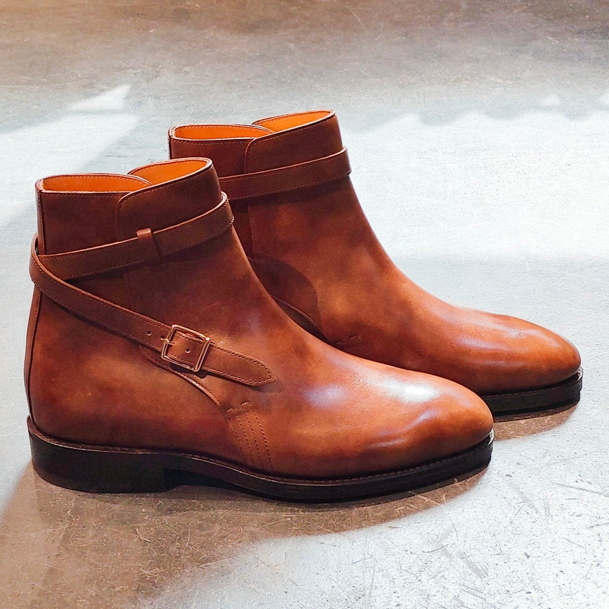 新品未使用 パターンオーダー品 【JOHN LOBB】ジョンロブ アボット ジョッパーブーツ ミュージアムカーフ ブラウン サイズ UK5.5E 8695ラスト 定価￥375,100-