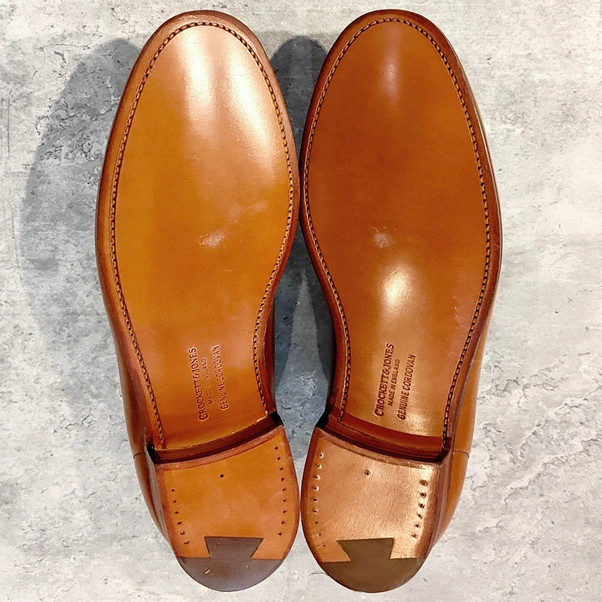 希少 未使用【Crockett&Jones】クロケット&ジョーンズ ユナイテッドアローズ別注 ハーバード コインローファー アンラインド コードバン ウイスキー サイズUK8E 314ラスト