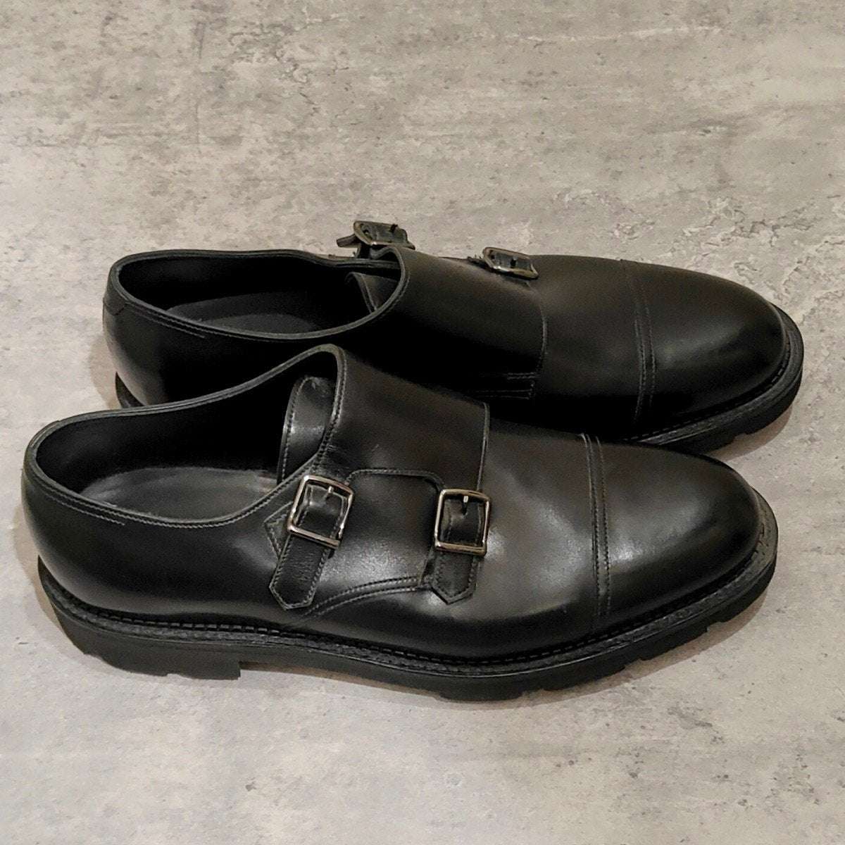 未使用品【JOHN LOBB】ジョンロブ ウィリアム ダブルモンク カーフ ブラック サイズUK7