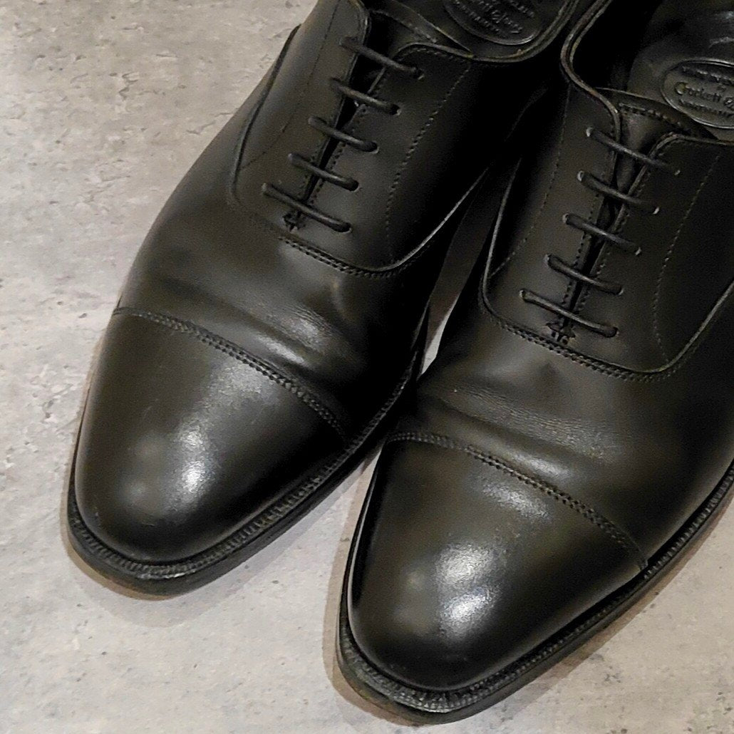 【CROCKETT&JONES】クロケット＆ジョーンズ オードリー3 ストレートチップ カーフ ブラック サイズUK5E 363ラスト