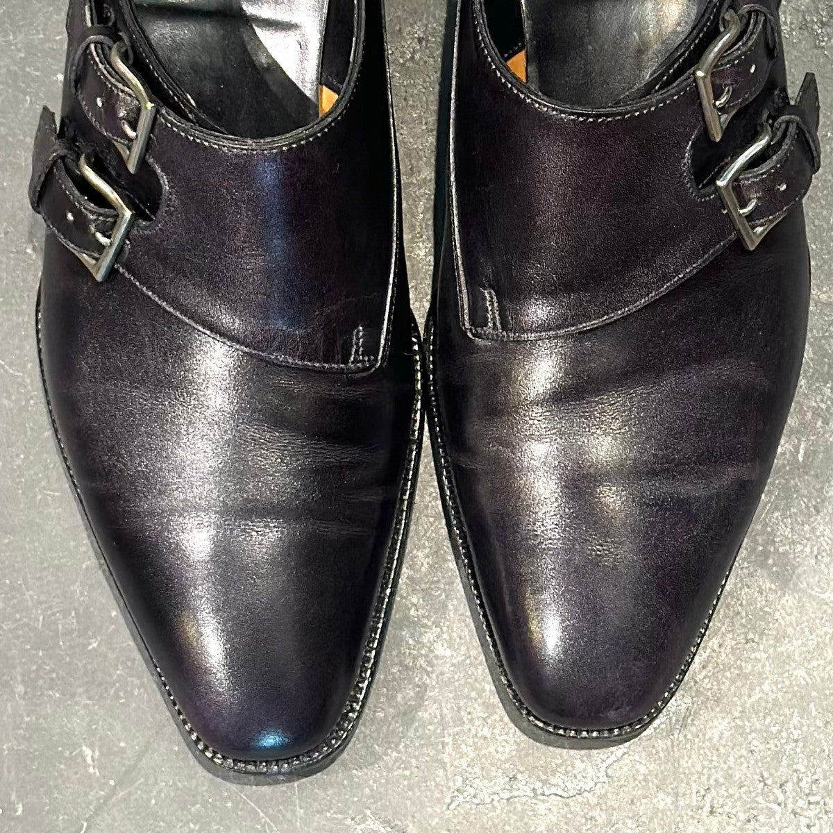美品【John Lobb】ジョンロブ ダブルモンク チャペル ミュージアムカーフ ブラック サイズ6E 8000ラスト