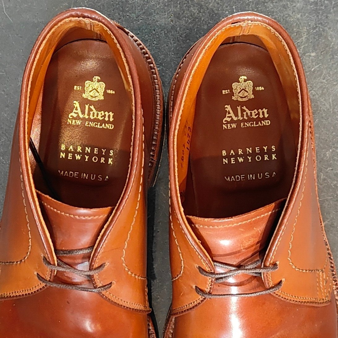 希少【ALDEN】オールデン バーニーズニューヨーク別注 1473 チャッカブーツ コードバン ウイスキー サイズ US8.5D バリーラスト