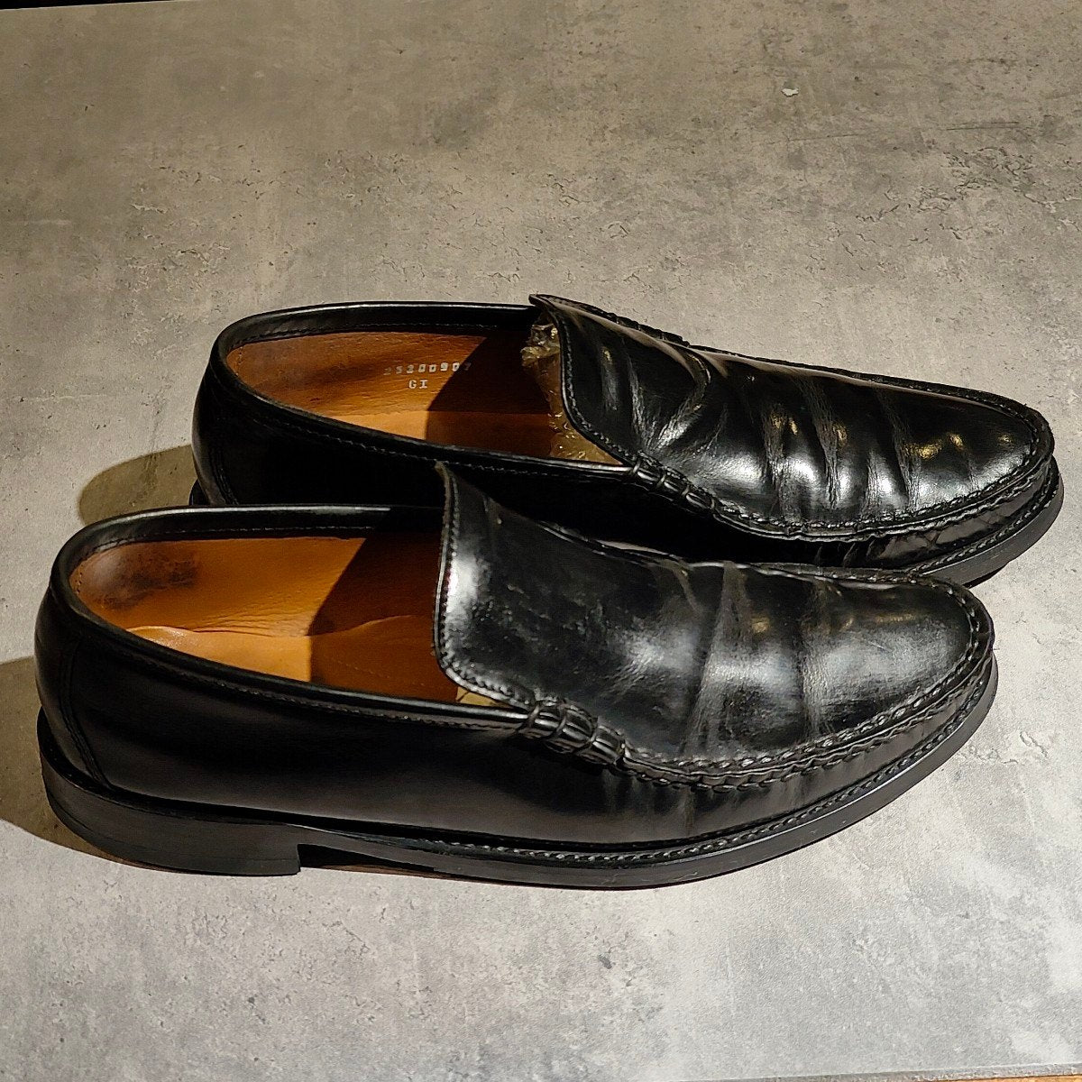 希少 【FLORSHEIM】フローシャイム ユーマ コブラヴァンプ ローファー ガラスレザー ブラック サイズ US7.5D
