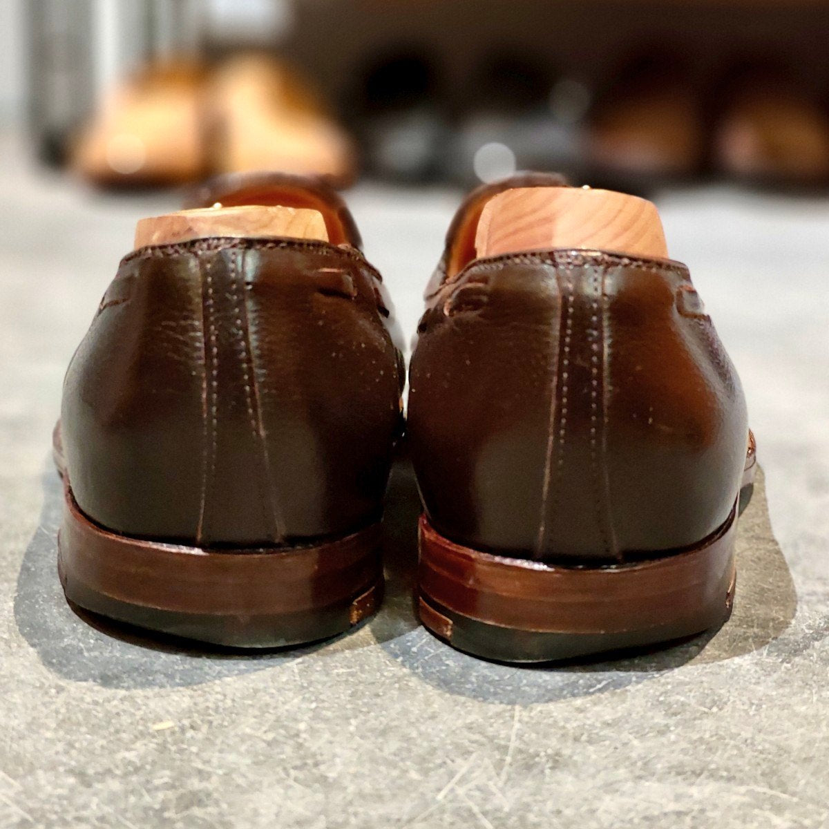 希少 極美品 【ALDEN】オールデン N1110  タッセルローファー コードバン レジーナグレインカーフ ダークブラウン サイズUS9D プラザラスト