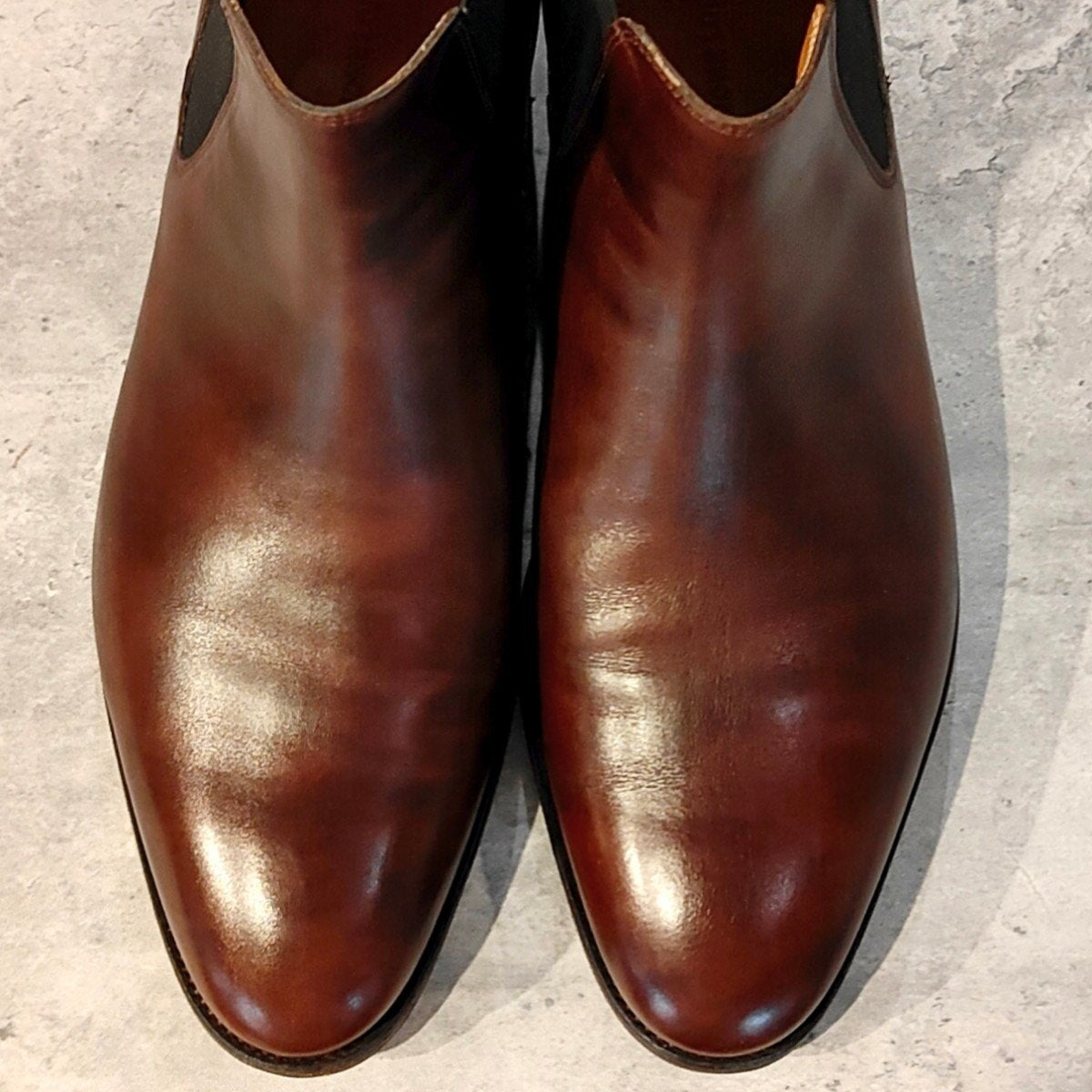 使用数回【JOHN LOBB】ジョンロブ ローリー サイドゴアブーツ ミュージアムカーフ ブラウン サイズUK7.5E 8695ラスト 参考定価￥399,300-