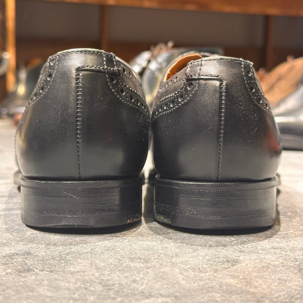 【FOSTER&SON】フォスター&サン 297 セミブローグ カーフ ブラック サイズUK6.5E