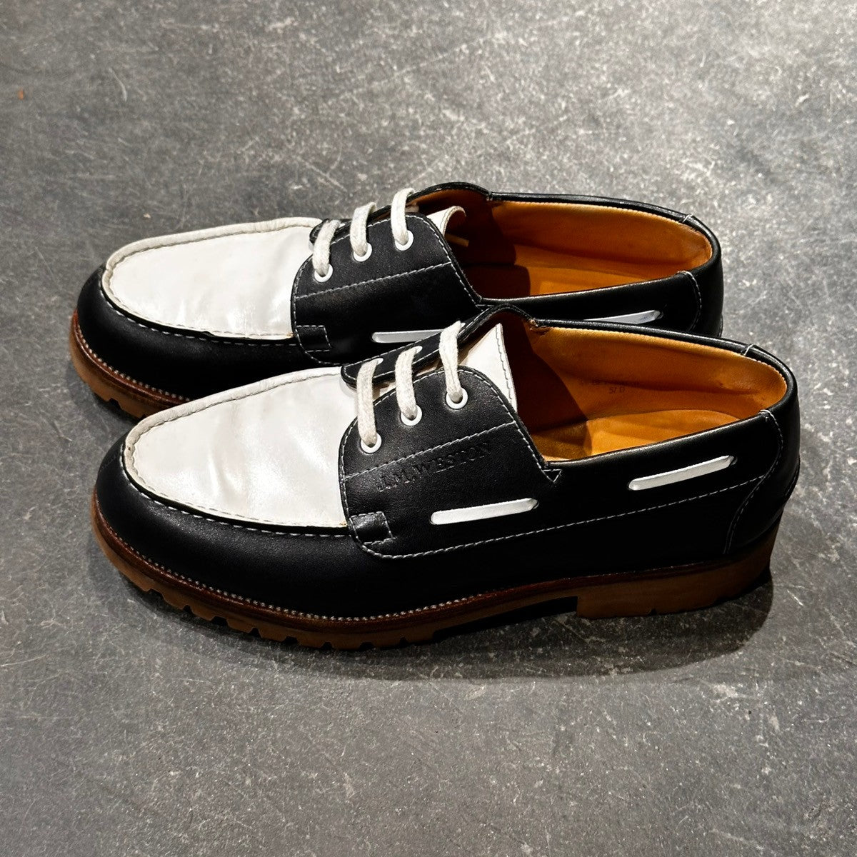 美品【J.M.WESTON】ジェイエムウエストン 690 ヨット  ネイビーホワイトコンビ サイズ UK5.5D 41ラスト