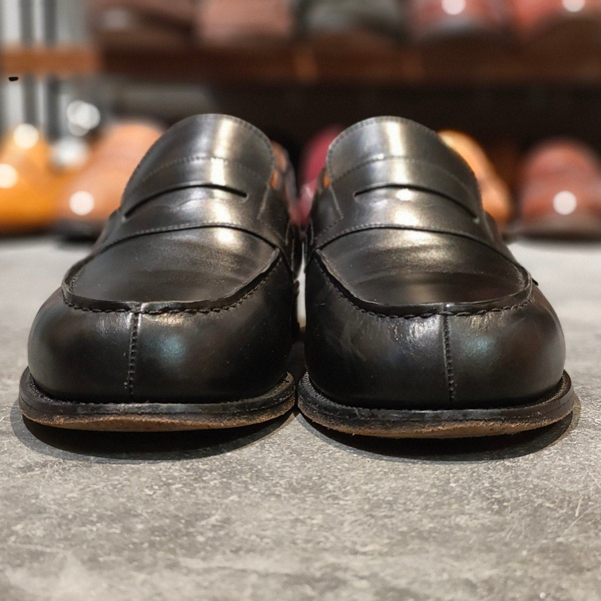 美品【J.M.WESTON】ジェイエムウエストン 180 シグニチャーローファー ボックスカーフ ブラック サイズUK8.5E 41ラスト 参考定価￥165,000-