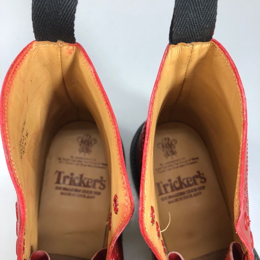 【オンライン限定】【Tricker’ｓ】トリッカーズ ストウ 5634 ウィングチップ メンズ サイズ 7ハーフ レッド