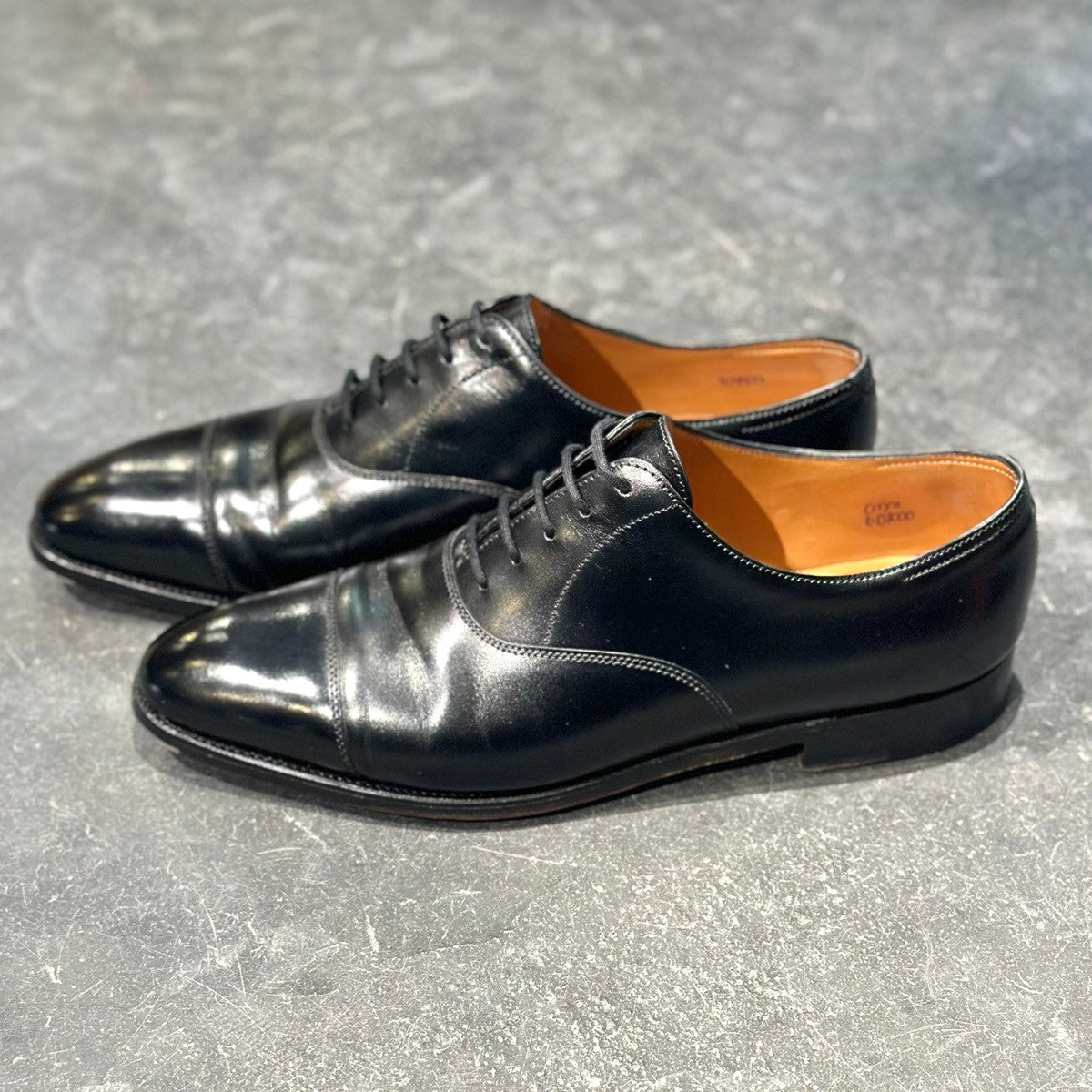 極美品【JOHNLOBB】ジョンロブ シティ2 ストレートチップ カーフ ブラック サイズUK6D 7000ラスト