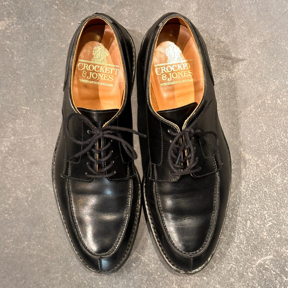 【CROCKETT&JONES】クロケット&ジョーンズ ダラム3 Uチップ カーフ ブラック サイズUK7 375ラスト
