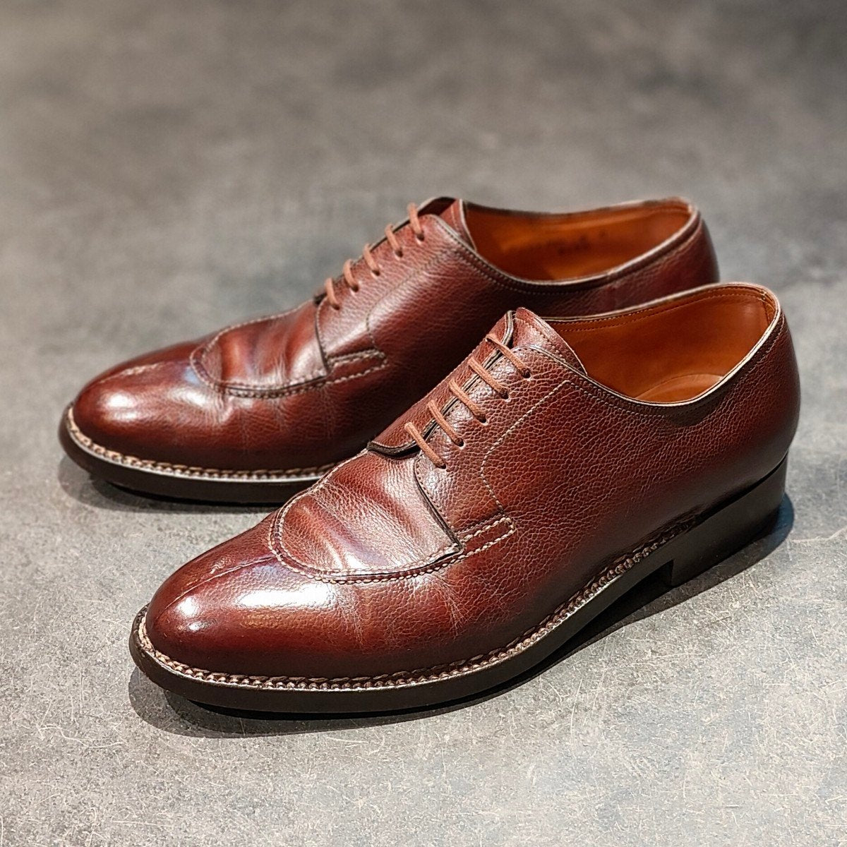 希少 Sスタンプ【JOHN LOBB】ジョンロブ ドデーロ   イタリアボノーラ製 Uチップ グレインレザー ブラウン サイズ UK6E 8695ラスト