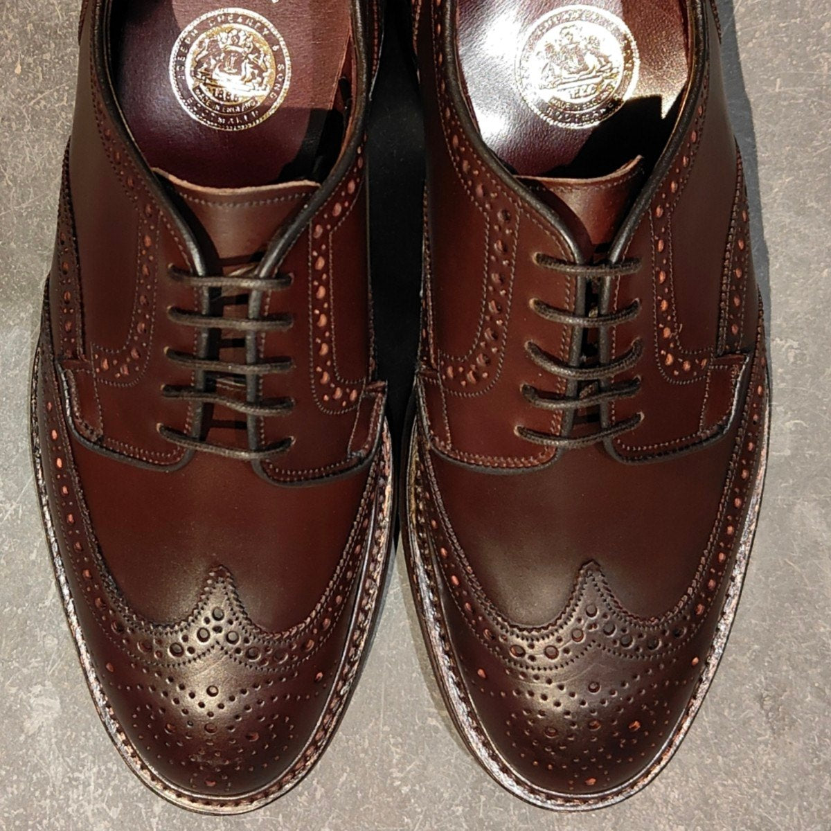希少 新品未使用【JOSEPH CHEANEY】ジョセフチーニー HEYFORDⅡウイングチップ コードバン バーガンディ サイズUK7.5