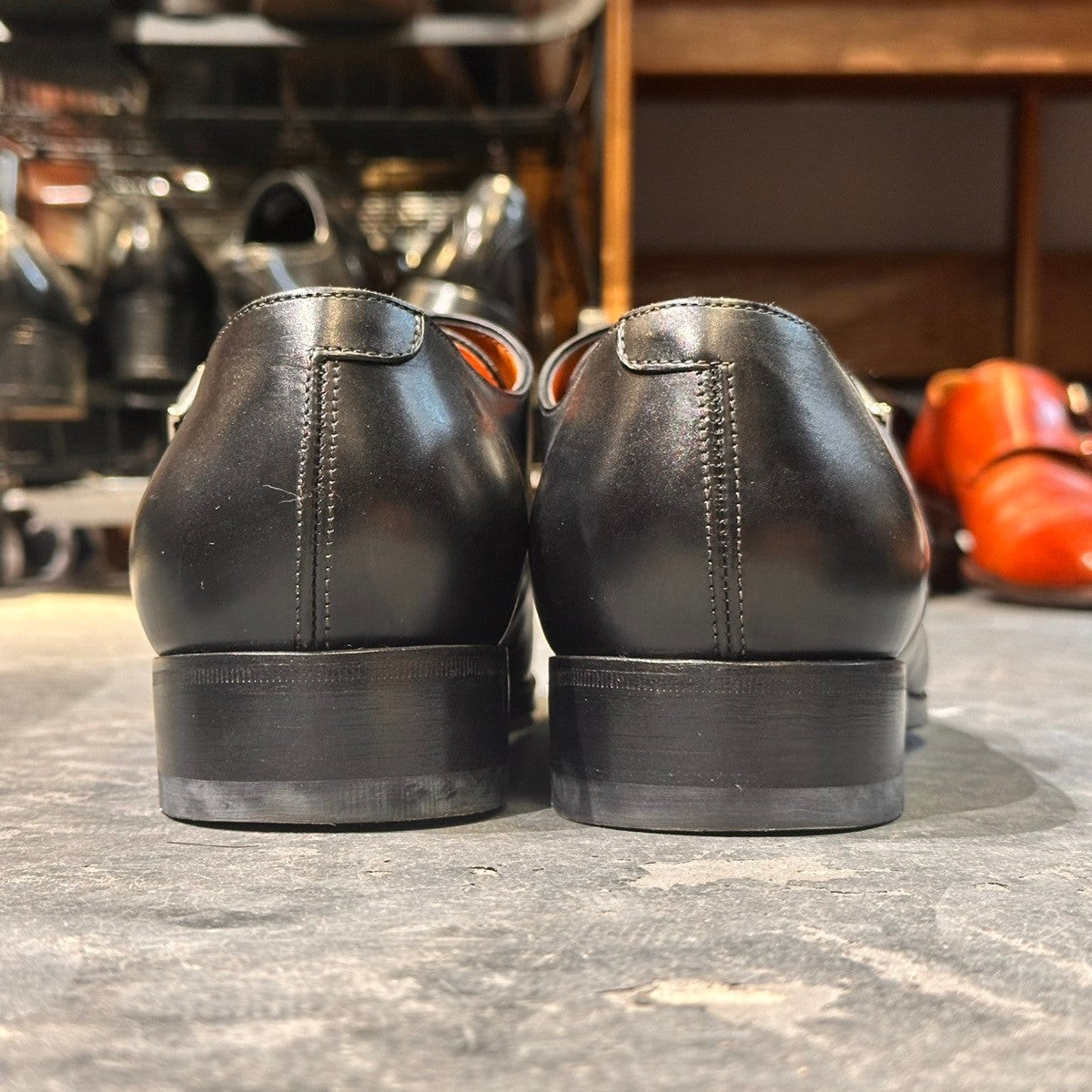 【santoni】サントーニ 11652 ダブルモンク カーフ ブラック サイズUK8.5